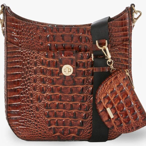 NWT ✅ Brahmin LEIA Heavenly Blue Lumeria Leather Crossbody Bag ✨ COA, DUST BAG - Picture 15 of 17